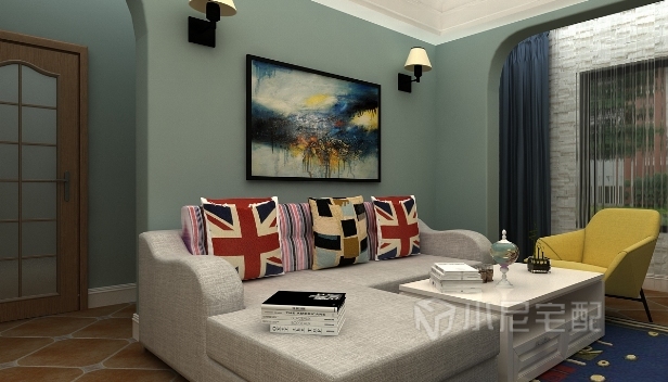 90㎡/兩室一廳一衛/美式