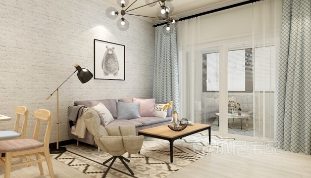 86㎡/兩室一廳一衛/歐式